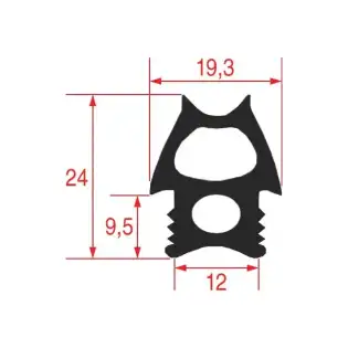 Joint de porte de four de 855x685 mm compatible avec Angelo Po 36E3521.