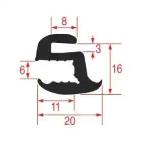 Zanussi OEM 003739 ugnsgummi 2010 mm