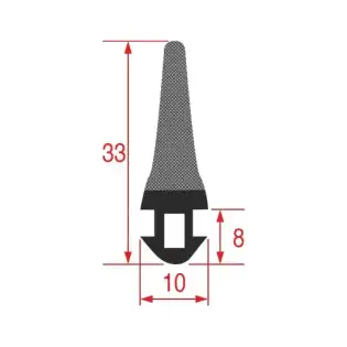 Kylrumdörrpackning säljs per löpmeter