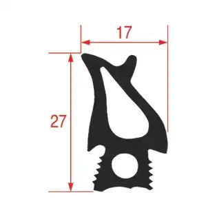 Front door gasket 1490x690 mm silicone elastomer