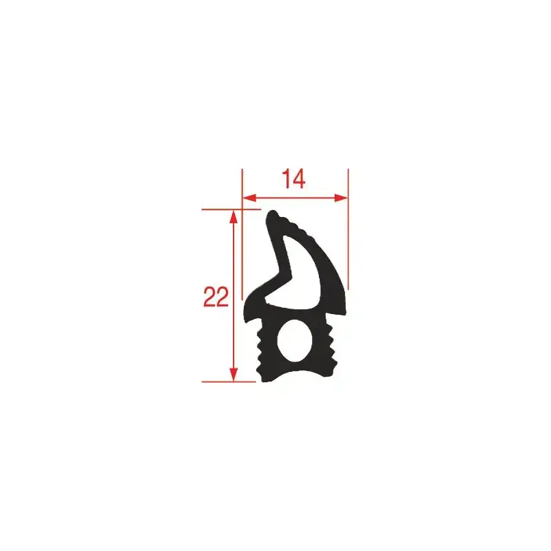 Joint de porte de four compatible Unox 22x14
Fabriqué en Italie

élastomère de silicone
dimensions du profil 22x14 mm
COULEUR NO
