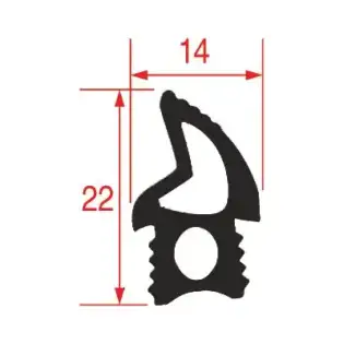 Joint de porte de four compatible Unox 22x14
Fabriqué en Italie

élastomère de silicone
dimensions du profil 22x14 mm
COULEUR NO