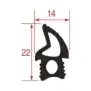 Joint de porte de four compatible Unox 22x14
Fabriqué en Italie

élastomère de silicone
dimensions du profil 22x14 mm
COULEUR NO