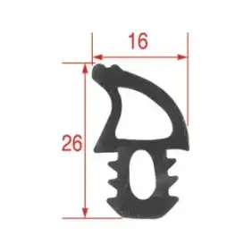 Junta de la puerta del horno de 16x26 mm compatible con Garbin GUA060.