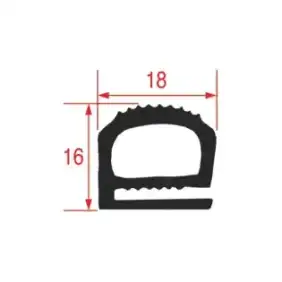 Guarnizione per sportello del forno 18x16 mm compatibile con Capic I304002.