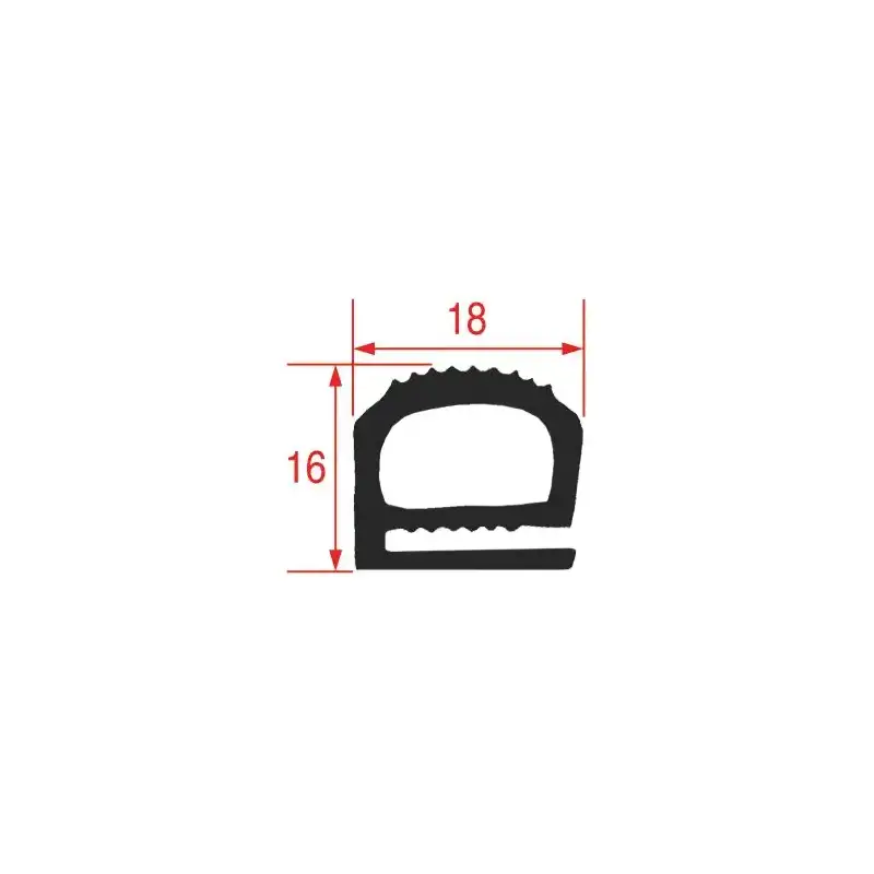 Junta de puerta del horno de 18x16 mm compatible con Capic I304002.