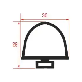 프리고박스 문용 콜드룸 가스켓 29x30mm 12m입니다.