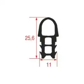 Oven door gasket compatible with Bake Off and Gico, 24 m
