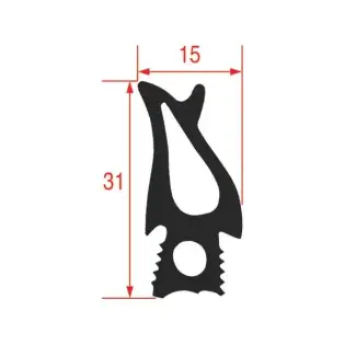 Rational OEM 51051023P oven door gasket 1500x480 mm