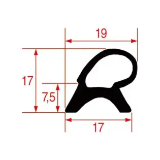 Gaxeta da porta do forno Electrolux/Zanussi de encaixe rápido 585x395 mm.