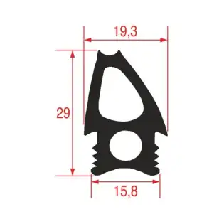 アンジェロPO 3077272と互換性のあるオーブンドア用ガスケット