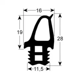 Joint de porte de four Retigo OEM AX00-0036 743x625 mm