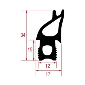 Ovendeurafdichting compatibel met Houno en Leventi 30300136.