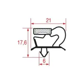 Ilsa snap-in magnetisk dörrtätning 510x410 mm