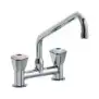 Robinet mélangeur à 2 trous Klarco Styl avec boutons triangulaires de 287 mm