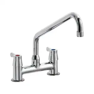 Grifo mezclador de dos agujeros Klarco Styl con manijas de palanca de 287 mm.