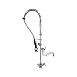 Unidade de pré-lavagem Klarco Europ de 1100 mm com botões de alavanca.