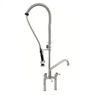 Unidade pré-rinse Klarco Europ de 1170 mm com misturador de dois furos.