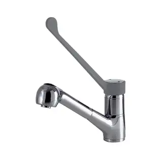 Misturadora monocomando de uma pia Klarco Styl com chuveiro extensível de 376 mm.