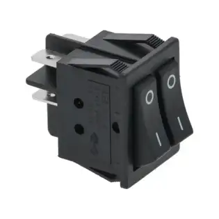 SPM OEM 04.BA0081.001 interruptor doble de un polo en negro