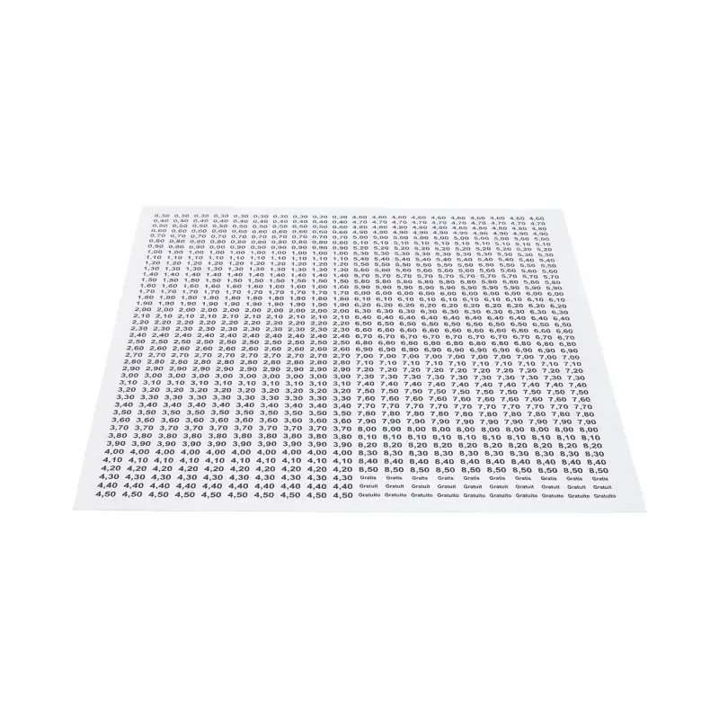 Set di etichette con prezzo Sielaff OEM 7000093210 da 8 x 16 mm.