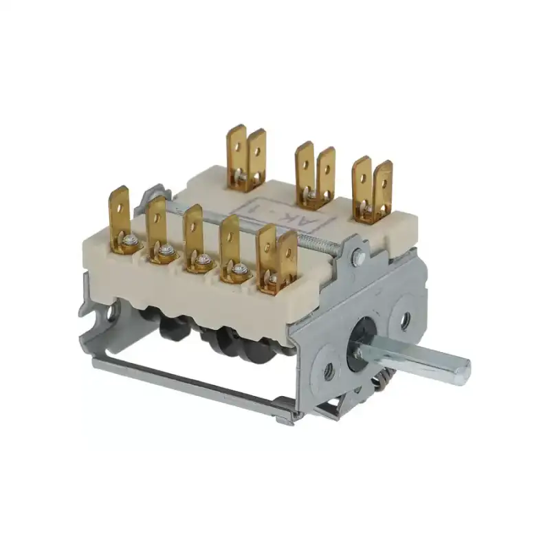 EGO 4927215520 Keuzeschakelaar 0-6 Posities 16A 250V D-vormige Pin 6x4.6 mm