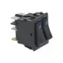 Interruttore nero doppio compatibile Animo 16A 250V con LED blu 22x30 mm