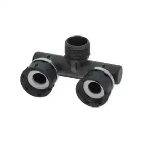 Rational OEM 8664.1301S 3-Way Fitting 3/4"F - 3/4"M - 3/4"F with Gaskets