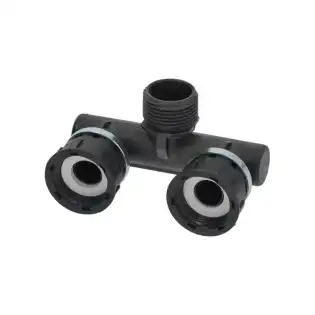 Rational OEM 8664.1301S 3-Way Fitting 3/4"F - 3/4"M - 3/4"F with Gaskets