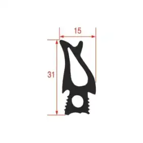 Rational OEM 5105.1022P Oven Door Gasket 785x690 mm Black Silicone