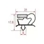 Snap-In Magnetic Gasket 726x410 mm Grey Profile No. 1001
