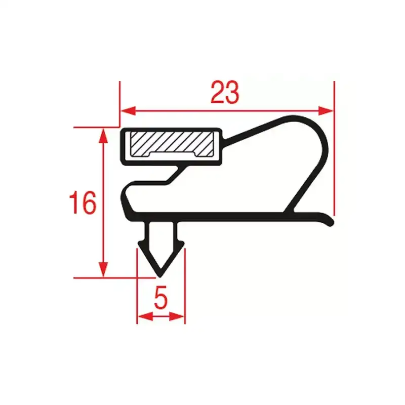 Junta de Encaixe 1570x710 mm Cinza Magnético Fabricado na Itália
