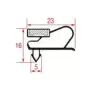 Snap-In Gasket 1570x710 mm Magnetic Grey Made in Italy