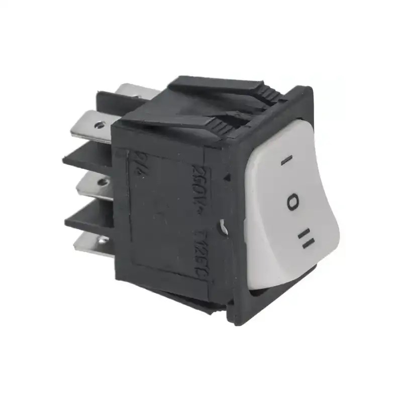 Interruptor selector de 3 posiciones blanco, 2 polos, 16(4)A 250V.
