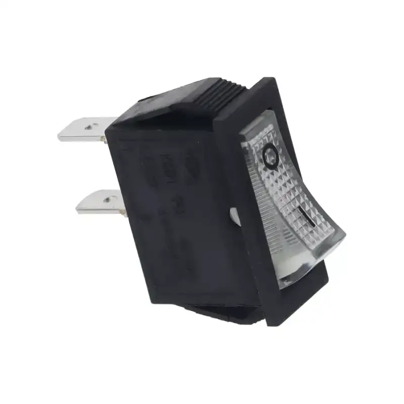 Interruptor de parede branco de 16A 250V, com terminal Faston de 6.3 mm.