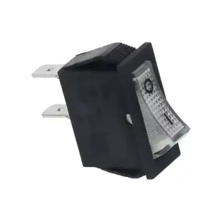 Interrupteur unipolaire blanc 16A 250V 0-I Faston 6,3 mm