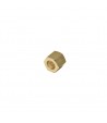 Dado in ottone 1/4 per tappo a saldare da 6mm