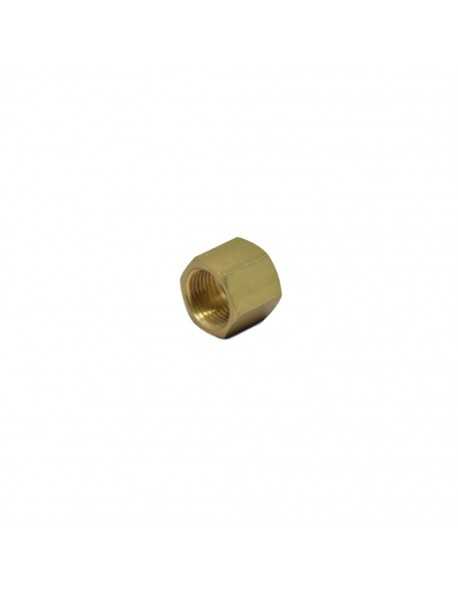 Brass nut 3/8" hole dia 12,5mm h 17mm