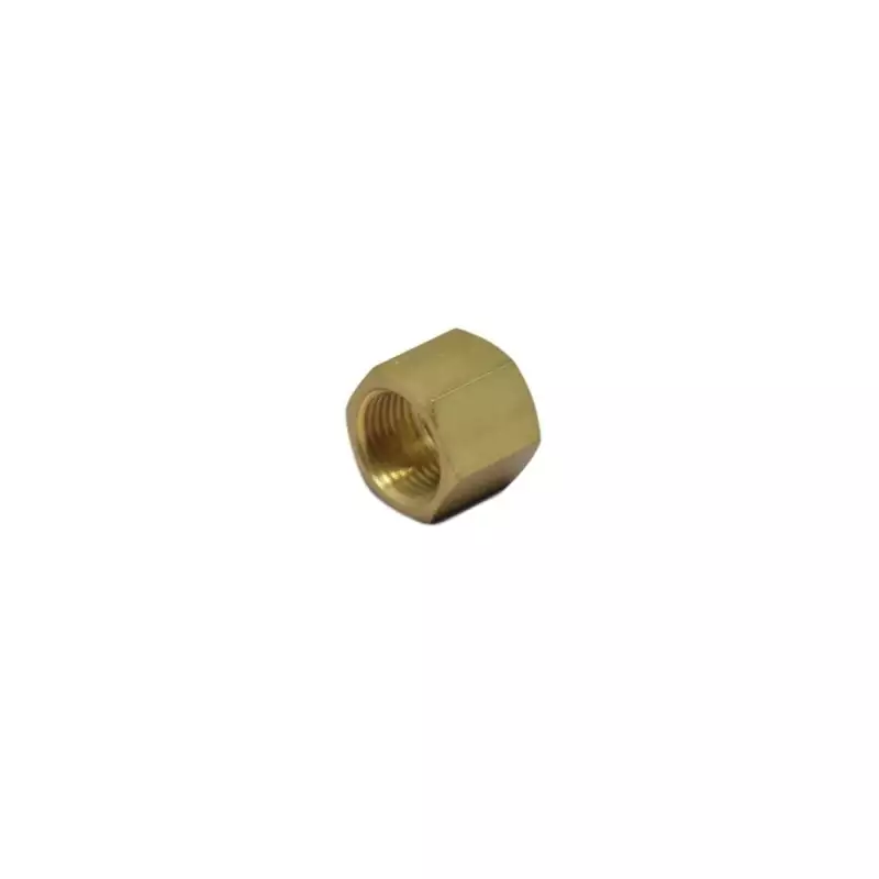 Brass nut 3/8" hole dia 12,5mm h 17mm