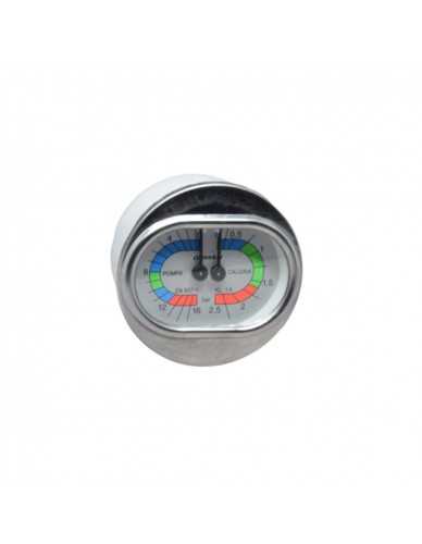 Kedelpumpe manometer 0 - 2,5 / 0 - 16 bar