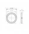 Aurora brugnetti portafilter gasket nbr 72x56x9mm