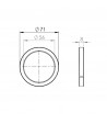 Brasilia portafilter gasket with 3 cuts 70X57X8mm nbr
