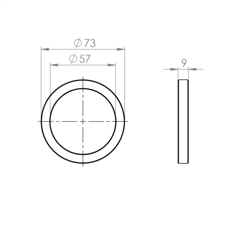 Junta portafiltro Astoria Wega 73x56x9mm