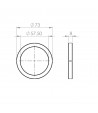 Junta portafiltro Rancilio 4 cortes 73x57,5x8mm