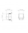 Soldeer fittingeindkapbuis dia 8 mm moer 1/4"