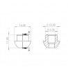 Tappo a saldare diametro 6 mm dado 3/8 "