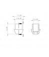 Soldeer fitting dia 6 mm nut 1/4"
