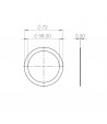 Portafilter gasket suplement 72x58x0.8mm