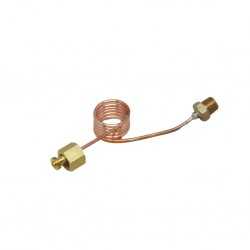 Capillaire cuivre L.500 mm D.0,9X2 spirale 1 / 8M 1 / 8F