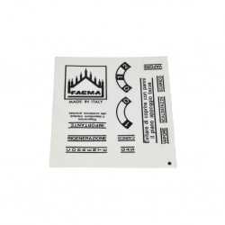Faema P4/no stop black description stickers